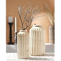 Handmade Mango Wood Flower Vase for Home Decor in Natural Finish |Small- 6"X 12", Large-7" X 14" Ideal Flower Pots for Home Decoration (Pack of 2)