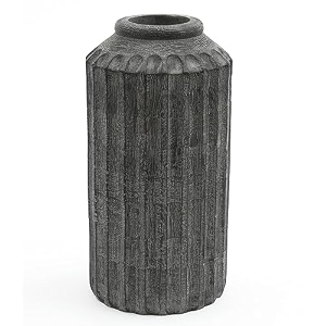 handmade mango wood flower vase for home decor in natural finish small- 634x 1234 large-734 x 1434 ideal flower pots for home decoration pack of 2