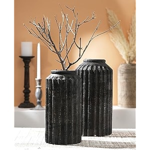 handmade mango wood flower vase for home decor in natural finish small- 634x 1234 large-734 x 1434 ideal flower pots for home decoration pack of 2