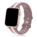 Seizehe Designer Sport Band Compatible with Apple Watch iWatch Bands 38mm 40mm 41mm 42mm 44mm 45mm 49mm Men Women, Soft Silicone Strap Wristbands for Apple Watch Series 11/10/9/8/7/6/5/4/3/2/1/se/Ultra (Purple Pink, 38/40/41/