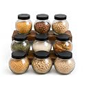 Designer Transparent Glass Storage Jar with Black
