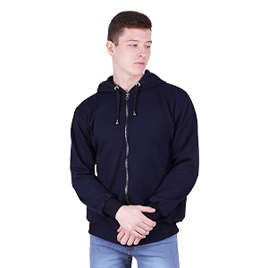 cotton men39s hooded fleece sweatshirt with zip