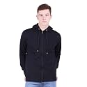 Cotton Men's Hooded Fleece Sweatshirt with Zip