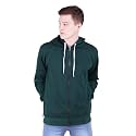 Cotton Men's Hooded Fleece Sweatshirt with Zip