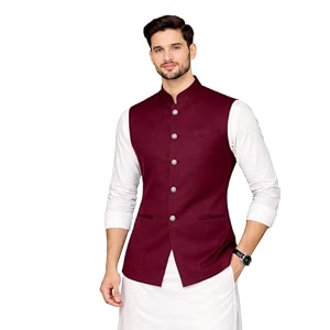 DesignerBin Mens Nehru jacket Waistcoat Modi Jacket