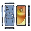Designerz hub® Back Cover for Infinix Note 50s 5g | Case with Magnetic Metal Ring Supports Magsafe Charger &amp; Car Mount | Military Grade Protection | Blue