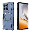 Designerz hub® Back Cover for Motorola Edge 60 Pro 5G | Shockproof Case with Magnetic Metal Ring Supports Magsafe Charger &amp; Car Mount | Military Grade Protection | Blue
