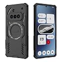 Designerz hub® Back Cover for Nothing Phone 3A | Shockproof Case with Magnetic Metal Ring Supports Magsafe Charger &amp; Car Mount | Military Grade Protection | Black