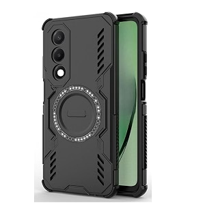 designerz hub back cover for oneplus nord 5 case with magnetic metal ring supports magsafe charger amp car mount  military grade protection  black