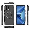 Designerz hub® Back Cover for Oppo K13 5g | Shockproof Case with Magnetic Metal Ring Supports Magsafe Charger &amp; Car Mount | Military Grade Protection | Black