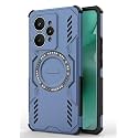 Designerz hub® Back Cover for Realme 15 Pro | Shockproof Case with Magnetic Metal Ring Supports Magsafe Charger & Car Mount | Military Grade Protection | Blue