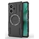 Designerz hub® Back Cover for Realme 15 | Case with Magnetic Metal Ring Supports Magsafe Charger &amp; Car Mount | Military Grade Protection | Black