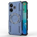 Designerz hub® Back Cover for Realme 15X 5G | Shockproof Case with Magnetic Metal Ring Supports Magsafe Charger &amp; Car Mount | Military Grade Protection | Blue