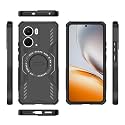 Designerz hub® Back Cover for Realme P3 5g | Shockproof Case with Magnetic Metal Ring Supports Magsafe Charger &amp; Car Mount | Military Grade Protection | Black