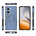 Designerz hub® Back Cover for Realme P3 5g | Shockproof Case with Magnetic Metal Ring Supports Magsafe Charger &amp; Car Mount | Military Grade Protection | Blue