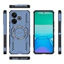 Designerz hub® Back Cover for Redmi 13 4G | Shockproof Case with Magnetic Metal Ring Supports Magsafe Charger &amp; Car Mount | Military Grade Protection | Blue