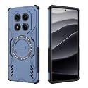 Designerz hub® Back Cover for Redmi Note 14 Pro Plus | Shockproof Case with Magnetic Metal Ring Supports Magsafe Charger &amp; Car Mount | Military Grade Protection | Blue