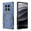 Designerz hub® Back Cover for Redmi Note 14 pro | Shockproof Case with Magnetic Metal Ring Supports Magsafe Charger &amp; Car Mount | Military Grade Protection | Blue