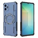 Designerz hub® Back Cover for Samsung Galaxy A06 4G | Shockproof Case with Magnetic Metal Ring Supports Magsafe Charger &amp; Car Mount | Military Grade Protection | Blue