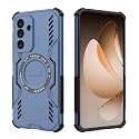 Designerz hub® Back Cover for Samsung Galaxy M56 5G | Shockproof Case with Magnetic Metal Ring Supports Magsafe Charger &amp; Car Mount | Military Grade Protection | Blue