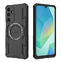 Designerz hub® Back Cover for Samsung Galaxy A16 5G | Shockproof Case with Magnetic Metal Ring Supports Magsafe Charger &amp; Car Mount | Military Grade Protection | Black