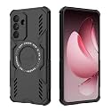 Designerz hub® Back Cover for Samsung Galaxy A36 5G | Shockproof Case with Magnetic Metal Ring Supports Magsafe Charger &amp; Car Mount | Military Grade Protection | Black