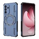 Designerz hub® Back Cover for Samsung Galaxy A36 5G | Shockproof Case with Magnetic Metal Ring Supports Magsafe Charger &amp; Car Mount | Military Grade Protection | Blue