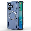 Designerz hub® Back Cover for Vivo V60 | Shockproof Case with Magnetic Metal Ring Supports Magsafe Charger &amp; Car Mount | Military Grade Protection | Blue