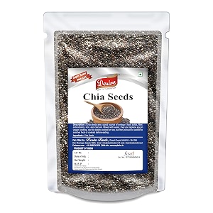 desire chia seeds 1 kg  100 natural high in omega-3 fiber amp protein  superfood for weight management smoothies amp healthy snacks  gluten-free amp vegan