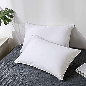 down alternative microfiber pillows for sleeping 2034x3034 inch  51 cm x 76 cm white set of 4 pcs pillows