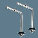 Toilet Seat Cover Hinges L Type Clamp, Western Toilet Seat Spare Part Accessories (Steel)