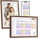 Desk Calendar Wooden Monthly Calendar with Inspirational Quotes, Pen Holder &amp; Memo Board