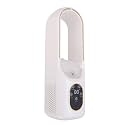 Desk Misting Bladeless Fan Quiet Cooling Fan with LED Light for Home Bedroom, ABS Material