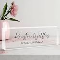 Desk Name Plate Personalized Acrylic Name Plate for Desk, Office Desk Decor for Women &amp; Men, Custom Gifts for Boss, Manager, Teacher, Nurse, Doctor, Lawyer, Employee Appreciation Gifts