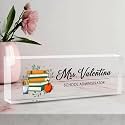 Desk Name Plate Personalized, Teacher Name Plate for Desk, Office Desk Decor for Women and Men, Employee Appreciation Gifts The Office Gifts for Teacher