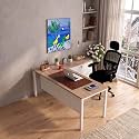 Deskio Office Table, Computer Table, Laptop Table, Writing Table - DIY (Walnut, 150 CM)