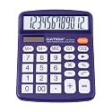 Desktop Calculator 12 Digit with Large LCD Display and Sensitive Button, Solar and Battery Dual Power, Standard Function for Office, Home, School, CD-2786 (Purple)