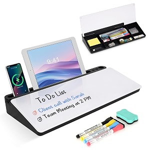 desktop glass whiteboard with storage desk dry erase white board stand