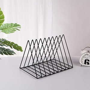 Triangle Magazine Rack Desktop Metal Iron Book Rack Record Holder Triangle Magazine Rack Stand ...