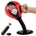 Desktop Punching Bag, Stress Relief Boxing Ball with Double Suction Cup Base and Upgraded Spring, Durable Tabletop Punching Bag for Office and Home, Fun Desk Accessories for Adults