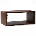 Desktop Studio Rack – 2U/3U/4U Shallow Wooden Stand for Many 19-Inch Rack-Style Audio Devices, Tabletop Mount, Natural or Walnut (Walnut Finish, 4U)