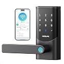 DESLOC K221 Fingerprint Smart Door Lock with Handle 16-Month Battery