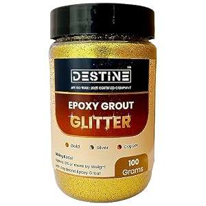 destine epoxy grout glitter gold silver copper mini packs 50 gm 100 gm 250 gm glitter for epoxy grout jewels for tile amp stone joint sparkle for tile amp stone joint 100 grams gold