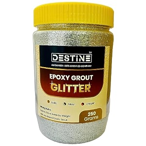 destine epoxy grout glitter gold silver copper mini packs 50 gm 100 gm 250 gm glitter for epoxy grout jewels for tile amp stone joint sparkle for tile amp stone joint 250 grams silver