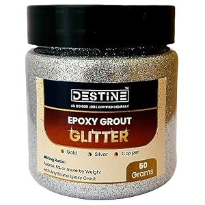 epoxy grout glitter gold silver copper mini packs 50 gm 100 gm 250 gm glitter for epoxy grout jewels for tile amp stone joint sparkle for tile amp stone joint 50 grams silver