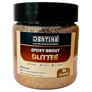 destine epoxy grout glitter gold silver copper mini packs 50 gm 100 gm 250 gm glitter for epoxy grout jewels for tile amp stone joint sparkle for tile amp stone joint 50 grams copper
