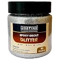 EPOXY GROUT GLITTER (GOLD, SILVER, COPPER) (MINI PACKS: 50 Gm, 100 Gm, 250 Gm), Glitter for Epoxy Grout, Jewels for Tile &amp; Stone Joint, Sparkle for Tile &amp; Stone Joint (50 Grams, Silver)