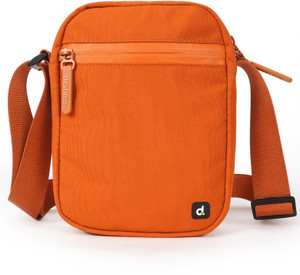 destinio orange men  women sling bag small crossbody sling bag for men  women waterproof  anti-theft design