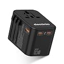 Destinio Universal Charger Adapter 70W - GaN Fast Charging Adapter for Laptop/MacBook with 3 Type C &amp; 2 USB Ports, Compact Travel Adapter, All in One International Adapter for US, UK, Europe,Canada