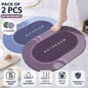 DestinyHome Rubber Bathroom Mat Multicolor Pack of